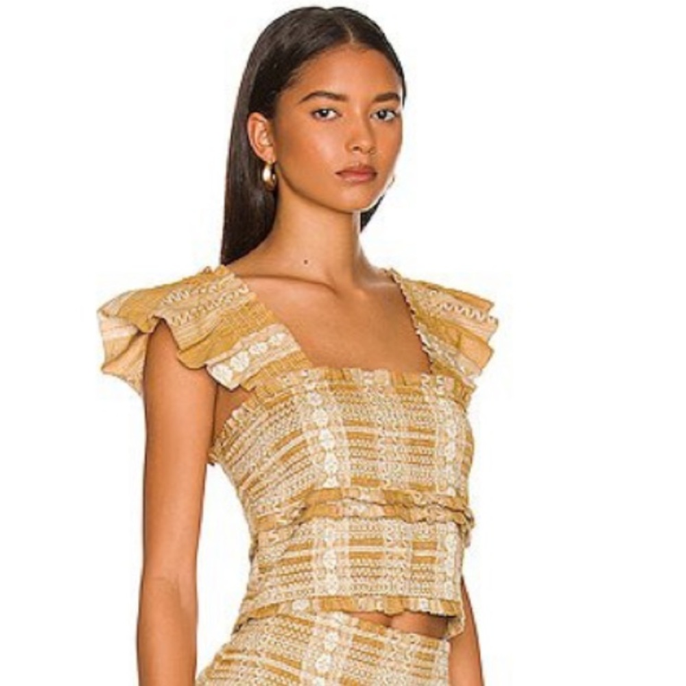 🌼Saylor Smocked
Crop Top🌼